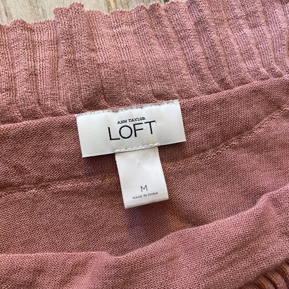 Loft ruffle collar sweater, Dusty rose/pink, Medium - Picture 3 of 5